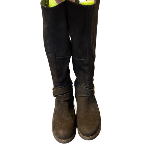 Steve Madden Women’s Amill Black Leather Riding Boots size 6.5 - Picture 7 of 11